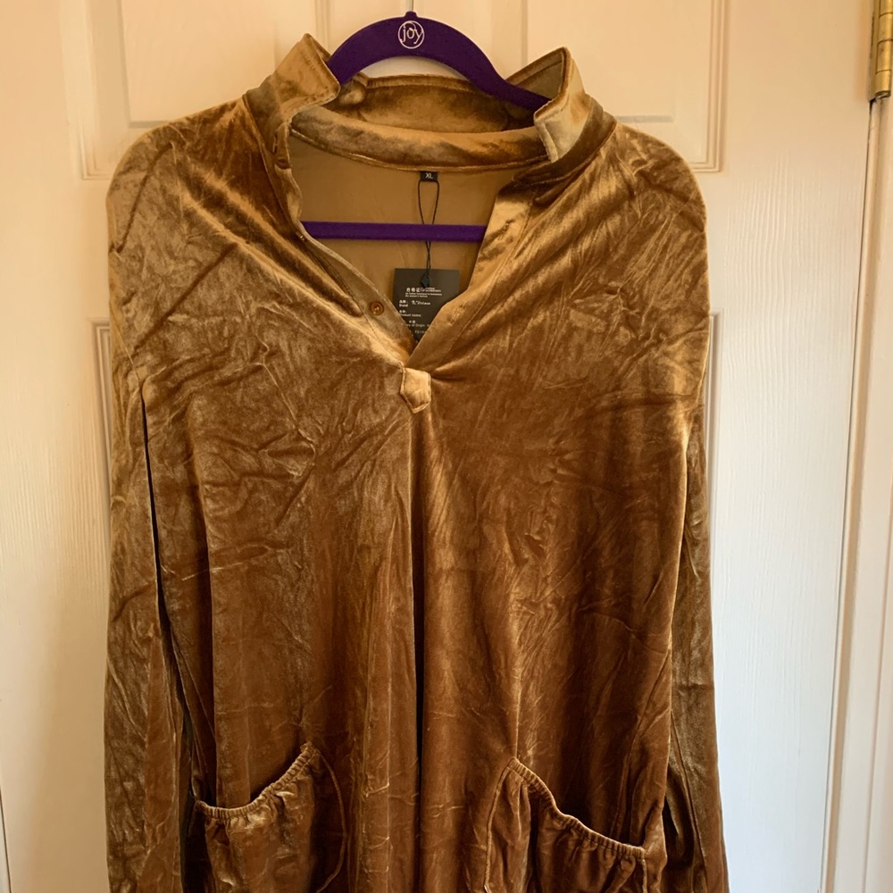 Gold Velvet Tunic